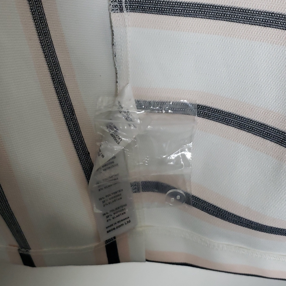 NWT ASOS Striped Wrap Dress Size 2 - Picture 13 of 14